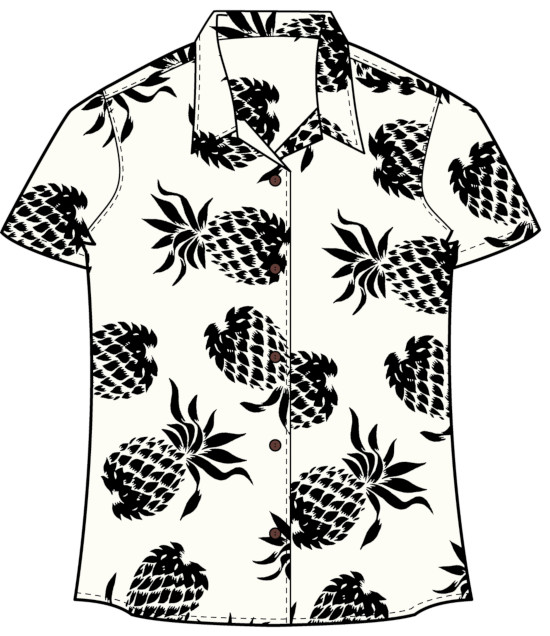 Women's Pineapple Hawaiian Shirt